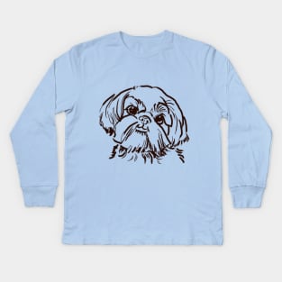 the Shih Tzu love of my life! Kids Long Sleeve T-Shirt